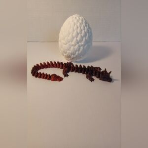 3D Printed Articulated Fidget Unicorn Dragon And Egg Shell